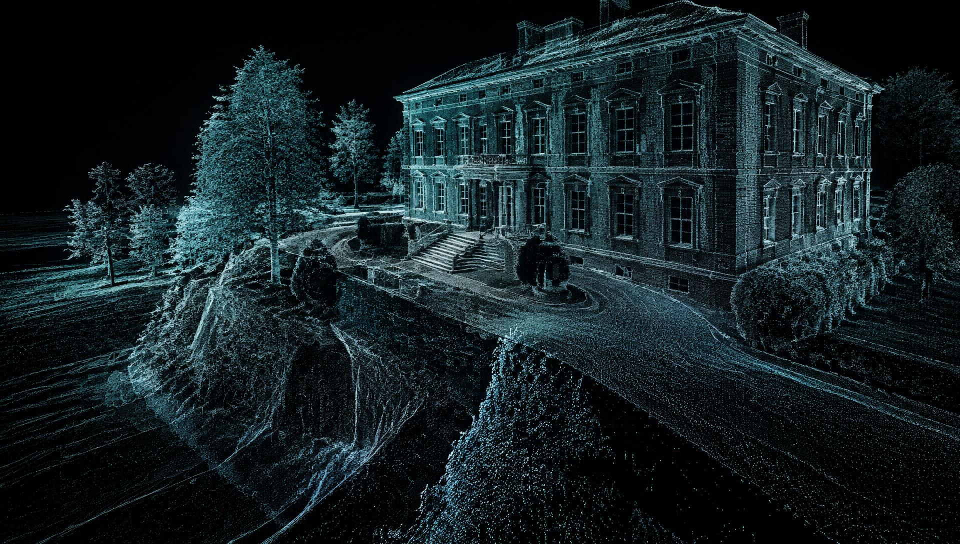 Point cloud data captured by 3D laser scanning
